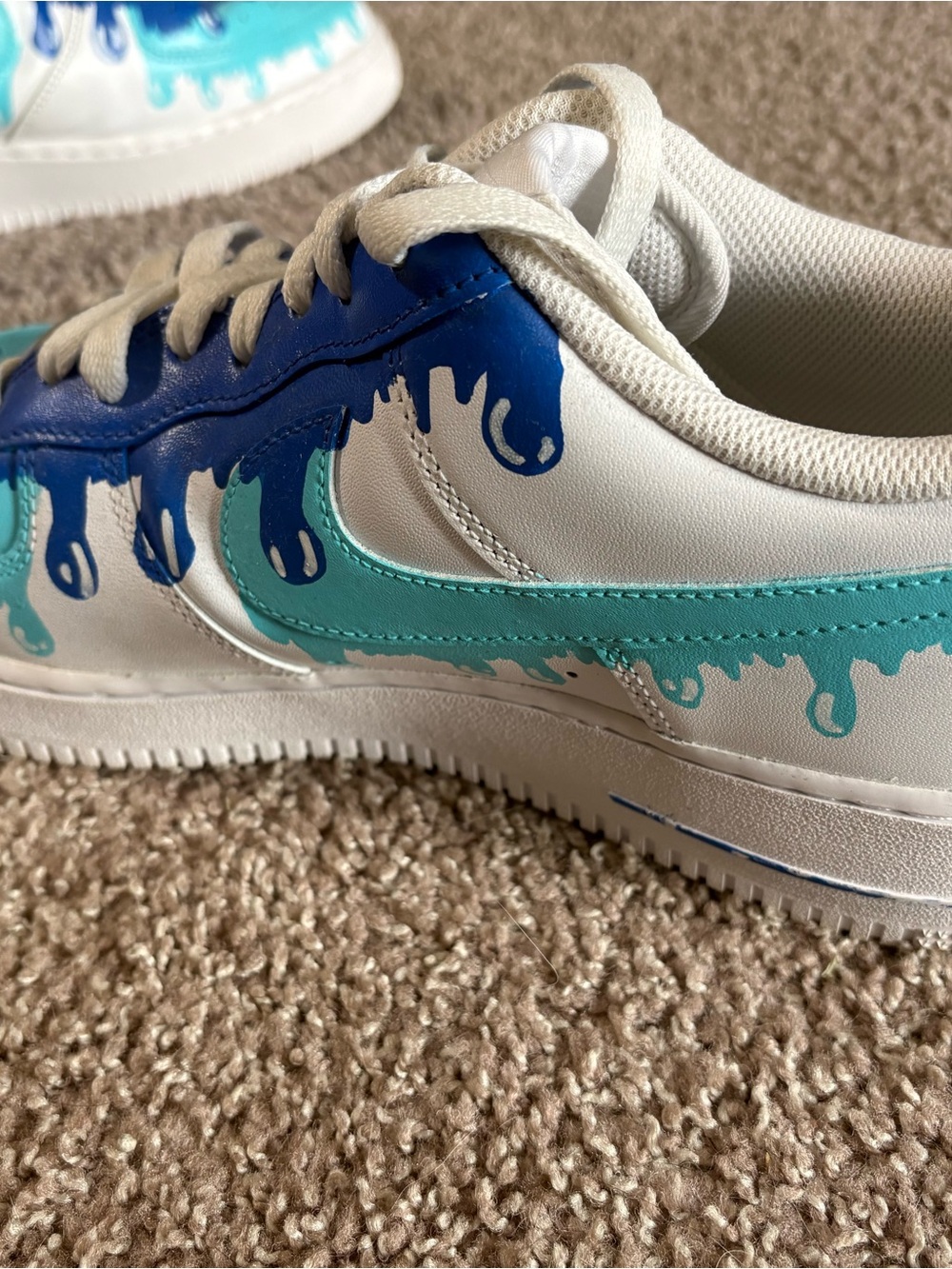 Custom hand painted AIR force 1’s size 12’s